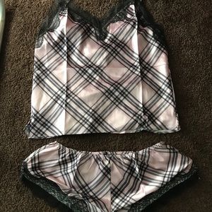Victoria Secrets 2pc Pjs Satin tank and shorts XS